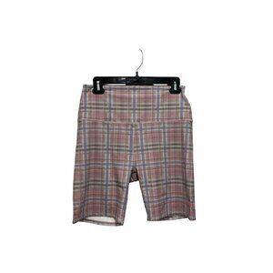 P.E Nation Plaid Women Shorts - Pink and Gray